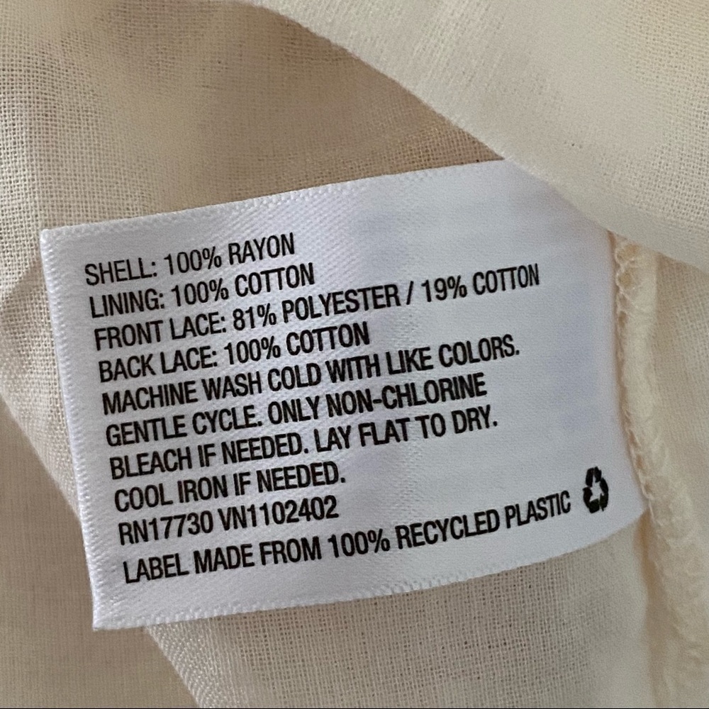Mossimo Supply Co. Ivory Crepe Crochet Sundress M - Picture 8 of 11
